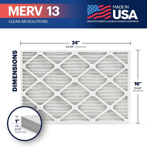 Sustainable MERV 13 Electrostatically Charged Air Filters - 4-Pack for Clean Air - Picture 4 of 10