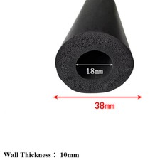 3-42mm ID Thermal Insulation Sponge Pipe Foam Rubber Tube Lagging Wrap Roll 1M