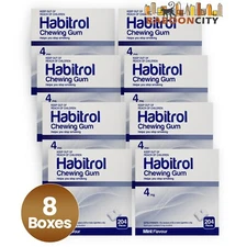 Habitrol Nicotine Gum 4mg MINT Flavor (1632 total pieces = 8 boxes) NEW 07/2027