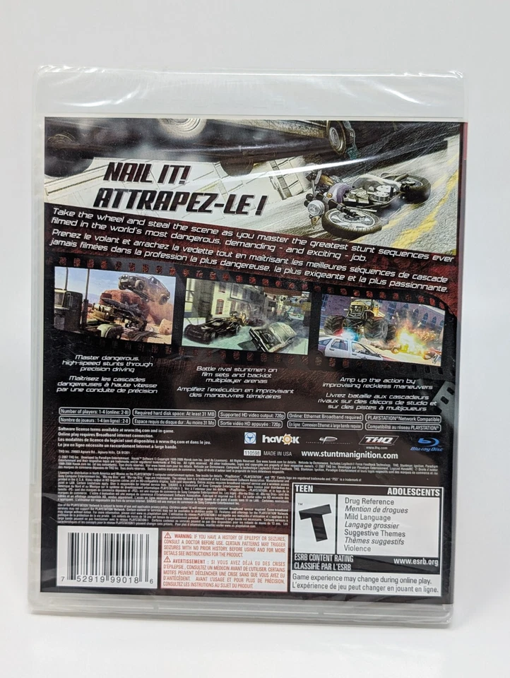 Stuntman: Ignition (Sony PlayStation 3, 2007) - Brand New Factory Sealed - Image 2 of 3