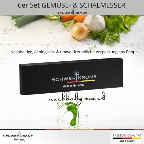 Set Coltelli x6 Coltelli acciaio inox Made in Germany Coltello da frutta verdura - Foto 5 di 8