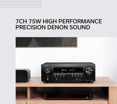 Denon AVR-S750H 7.2 Ch 165W 4K UHD AV Receiver Home Theater
