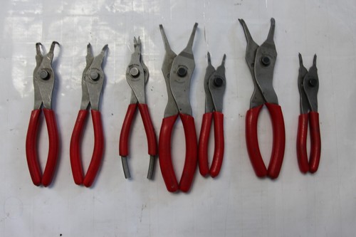 SNAP ON 7 PIECE SNAP RING PLIER SET #PAKLD203 NICE! IIN HOLDER! - Picture 3 of 9