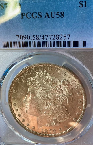 1879-O AU58 PCGS Bright Surfaces New Orleans Mint Morgan Silver Dollar