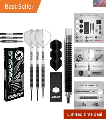 Pegasus Professional Tungsten Steeltip Darts Set Available in 21, 23, 24, 25,...