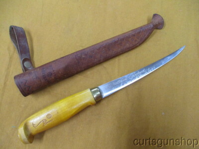 Vintage J. Marttiini Finland Fillet Knife & Sheath