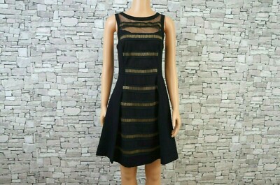 PLENTY bY TRACY REESE SEXY DAMEN ABEND FEST PARTY KLEID SCHWARZ MESSING  36 