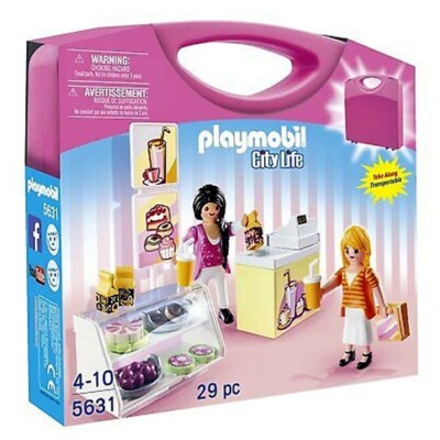 PLAYMOBIL 5631 Sweet Food Bakery Ice Cream Shop Carrying Case NEW