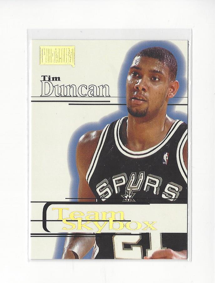 1997-98 SkyBox Premium #229 Tim Duncan (Team Skybox) RC Rookie Spurs SP