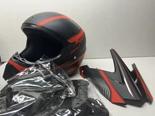 YOUTH SIZE S 4PC SET DIRT BIKE HELMET, FACEMASK, GLOVES NECK GUARD DOT Approved