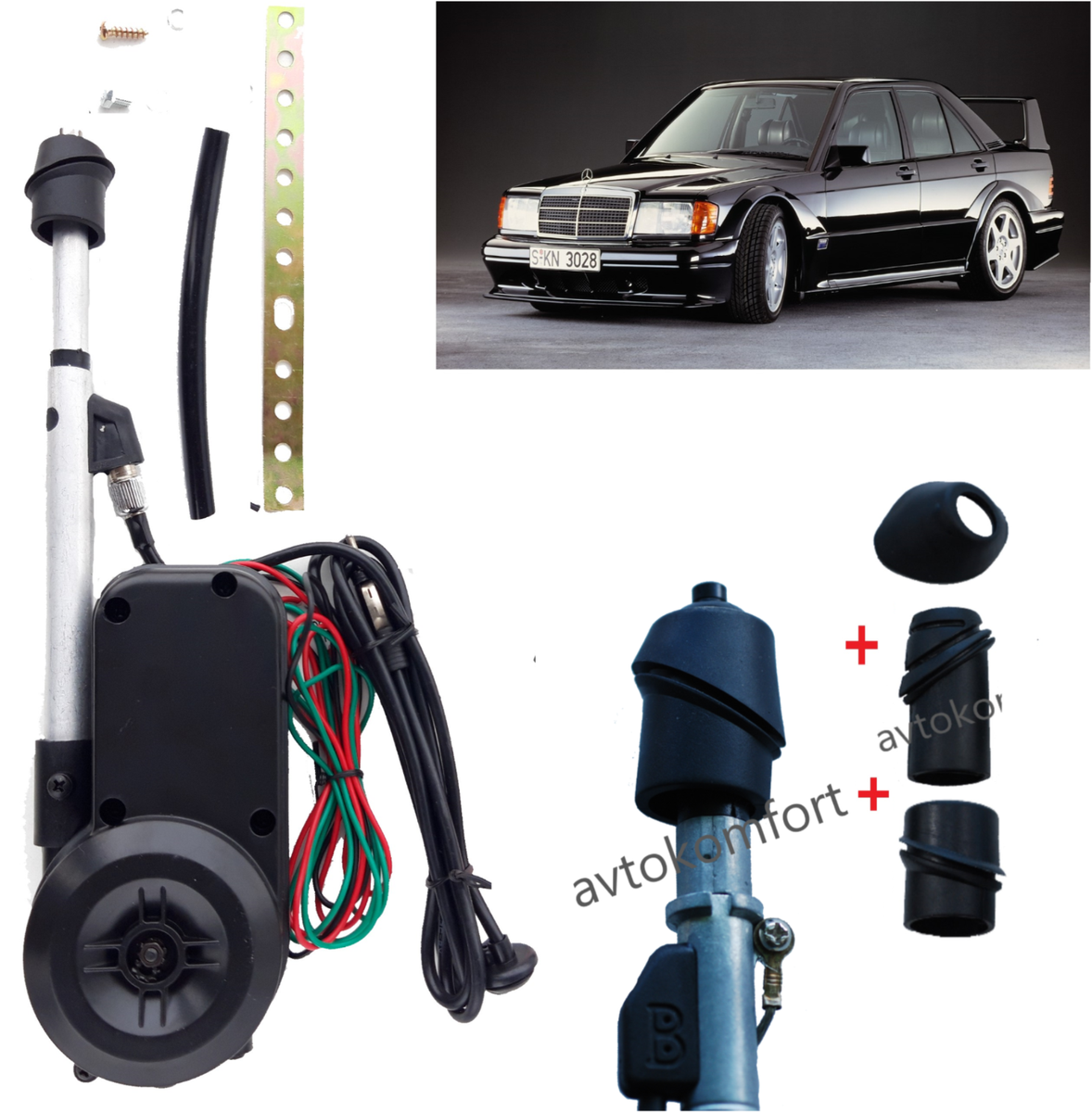 Automatic Antenna For Mercedes-Benz 190 W201 FM Radar Telescopic