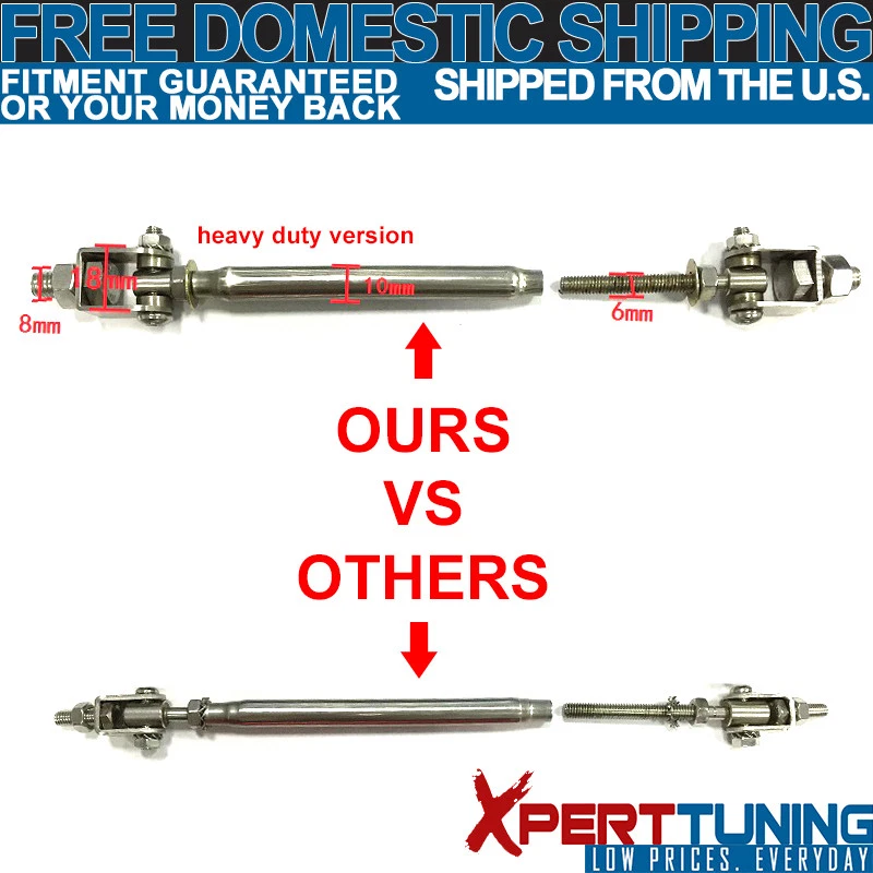 Fits Superduty High Strength Adjustable NEO Front Splitter Rods Support - Image 4 of 4