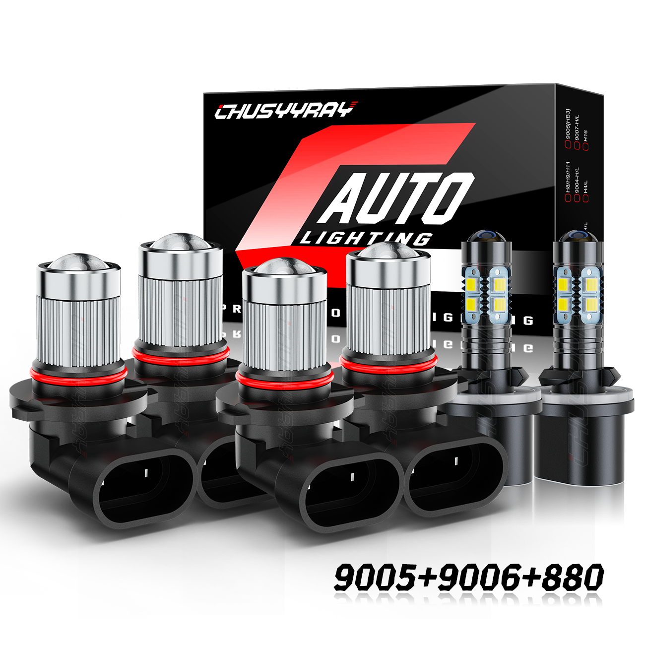 2004-2015 Nissan Titan 6x LED Headlight & Fog Light Bulbs Combo High/Low Beam