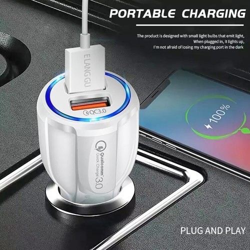 Lot de 2 chargeur voiture USB TYPE C câble de charge voiture iPhone 15 14 13 12 PRO MAX A108 - Photo 3 sur 6