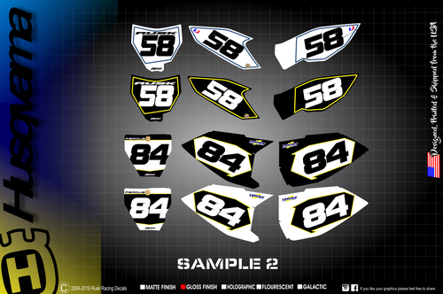 husqvarna fc250 fc350 fc450 fc tc husky Custom number plate graphics plastic - Picture 2 of 22