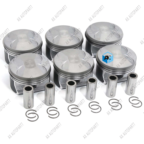 6x OEM Piston & Ring Set Φ81mm Φ19mm For 2004-2008 AUDI A6 2.4L BDW 06E107065DC - Picture 2 of 6