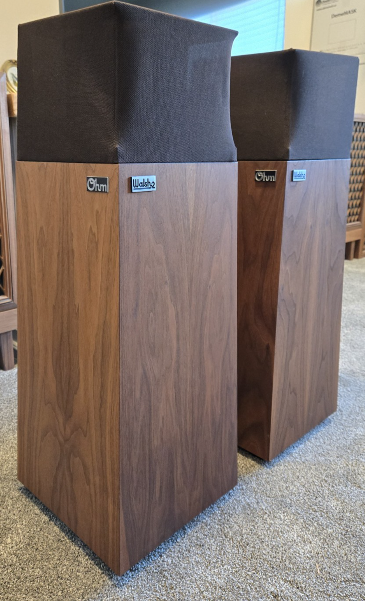 Pair of Ohm Walsh Walsh2 Speakers Vintage Rare