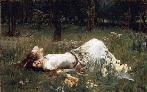JOHN WATERHOUSE OPHELIA PRERAFAELISM GICLEE PRINT FINE CANVAS - Picture 2 of 4