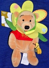 Winnie the POOH NEW FLOWER 8" Disney Store beanbag plush w/Tag