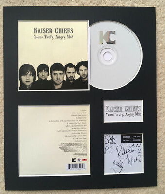 KAISER CHIEFS - Signed Autographed - YOURS TRULY, ANGY MOB - Album Display