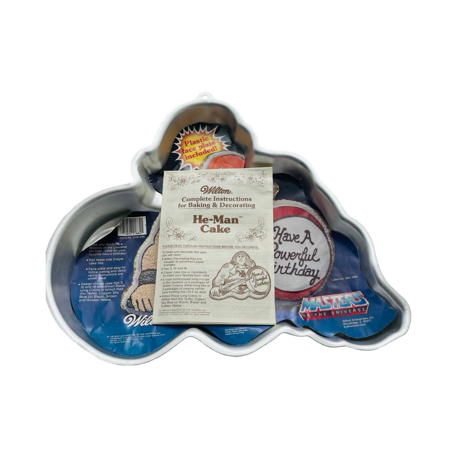 He-Man Masters of the Universe Cake Pan Wilton w/Insert VTG 83 Retro Collectible