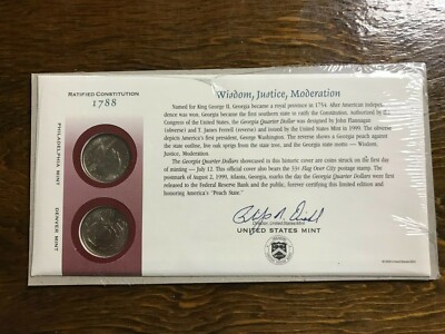 1999 GEORGIA P & D OFFICIAL US MINT STATEHOOD QUARTERS Q13 FIRST RELEASE