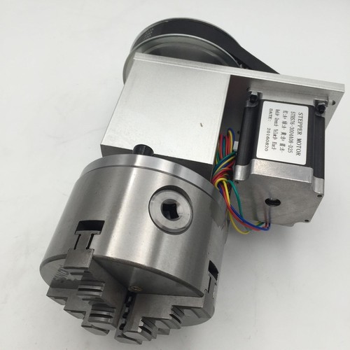 CNC Rotary Axis Tailstock Rotational A 4th Axis 100mm 4-jaw Lathe Chuck Router - Picture 5 of 12