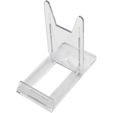 Two Part Adjustable Clear Acrylic Plastic Display Stand Easel set of 6
