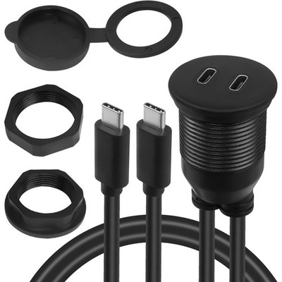 Dual USB C 3.1 Unterputz Panel Montage Kabel 10Gbps 1m Wasserdicht