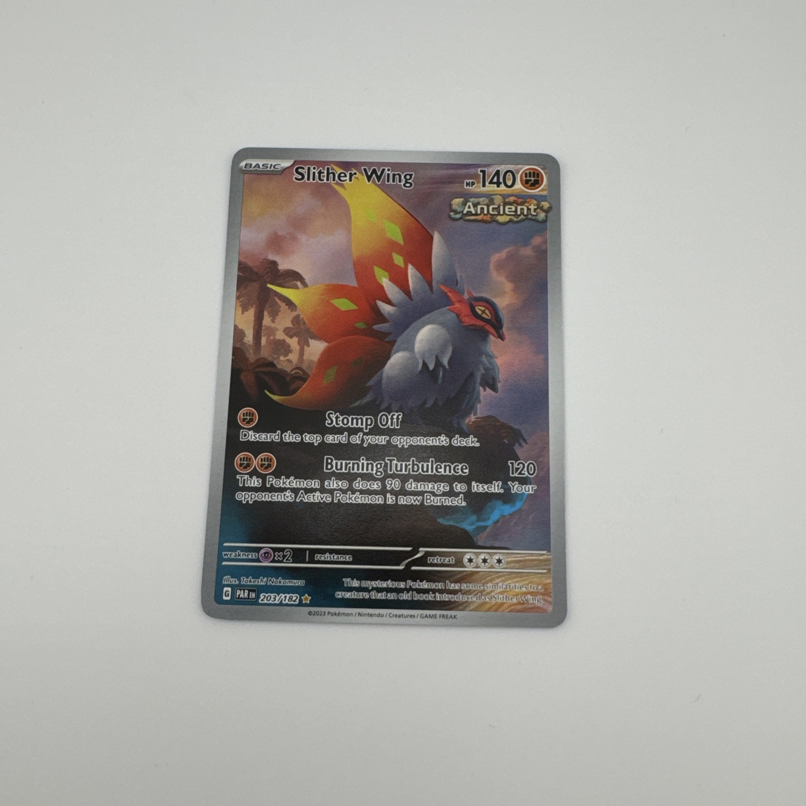 Slither Wing 2023 POKEMON PARADOX RIFT ILLUSTRATION RARE 203/182