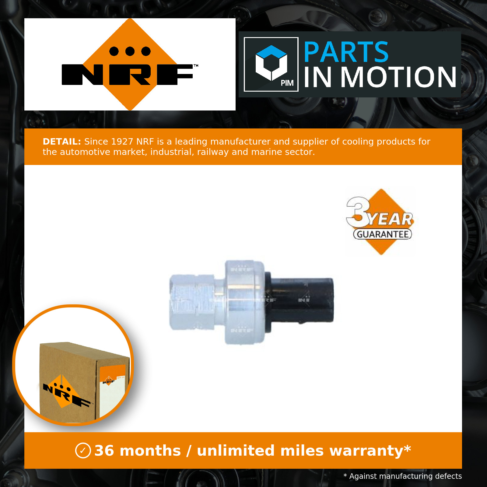 Air Con Pressure Switch fits FORD ECOSPORT 1.0 1.5 1.6 1.5D 2012 on AC NRF New - Image 13