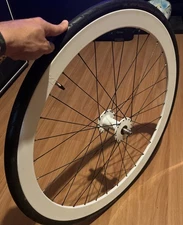 Phil Wood White High Flange Front Wheel 700c H Plus Son Continental RTR