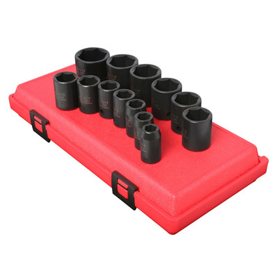 Sunex 2650 13pc 1/2'' Dr 6-Point Standard Fractional SAE Impact Socket Set
