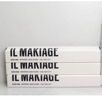 #ad IL MAKIAG BLACK CARD waterproof EYELINER 0.05 OZ BOXED 3 Packs $16.99