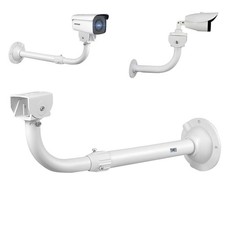Telescopic CCTV Camera Wall Mount Bracket 16.3-23.6" Beige Aluminum Tilt Swivel