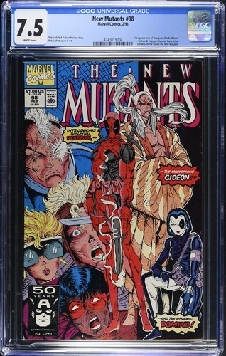 New Mutants #98 CGC 7.5 Direct 1st Deadpool Marvel Comic