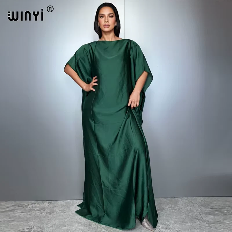 muslim long dress sale Cleranace Sale Islamic Clothing Wrap Satin Dress Elegant Women Modest Dresses Middle East Daily Wear Muslim Long Dress