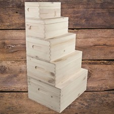 Wooden Boxes / Choice of 5 Sizes / Home Storage Keepsake Memory Solutions DIY