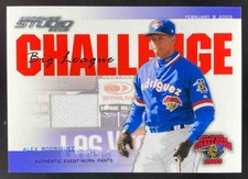 ALEX RODRIGUEZ 2003 DONRUSS STUDIO BIG LEAGUE CHALLENGE PATCH #BLC-46 RANGERS