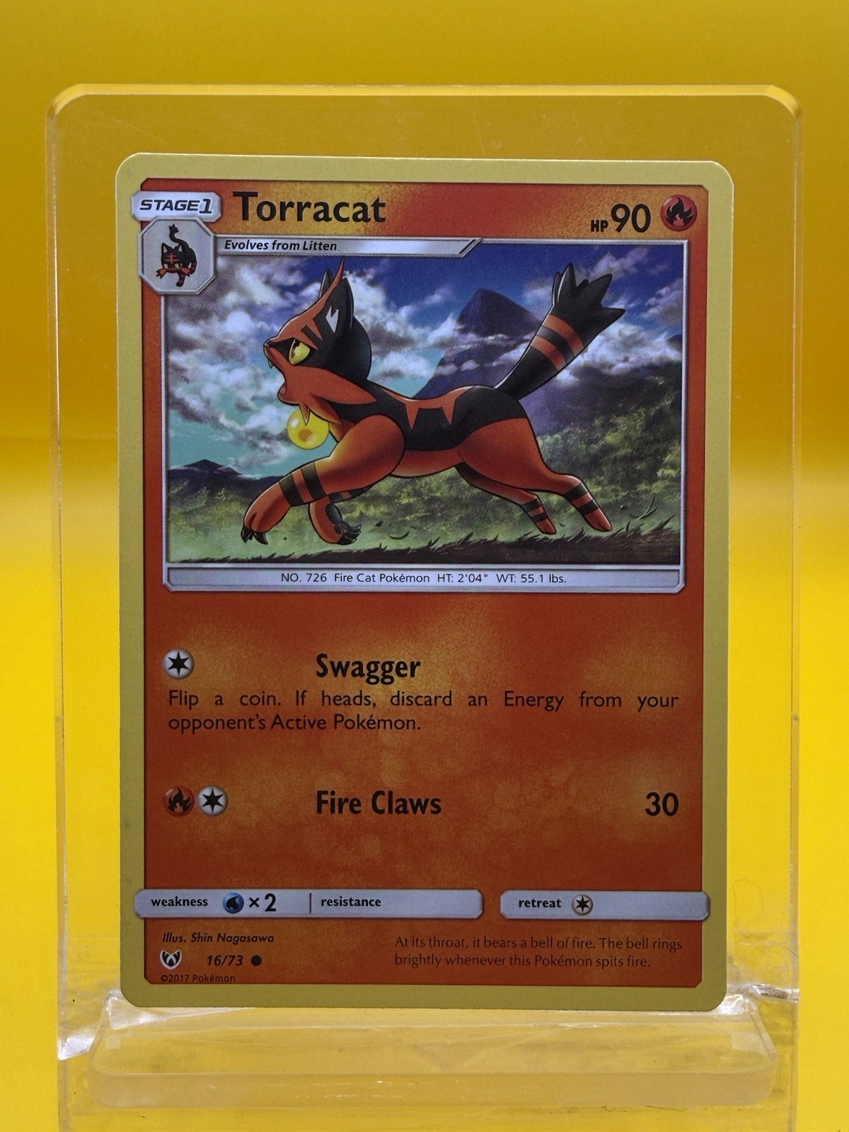 🔥Torracat 16/73 - Shining Legends Common Pokemon Card TCG - LP