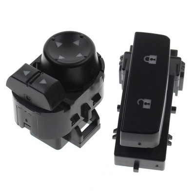 Door Lock Switch + Mirror Control Switch Driver Side for GMC Chevy Silverado 