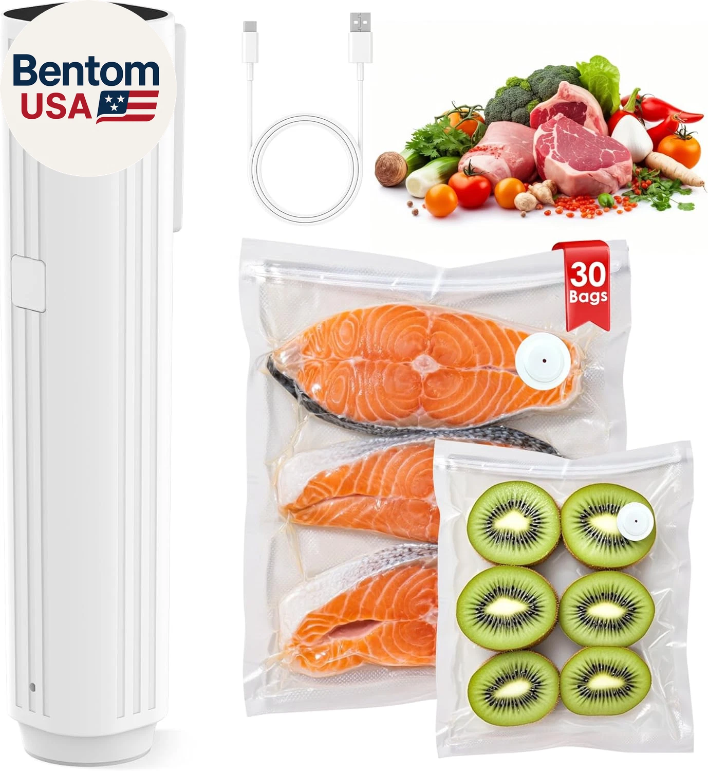 Vacuum Sealer,Food Saver Vacuum Sealer Machine,Ultimate Suction Power,Compact De