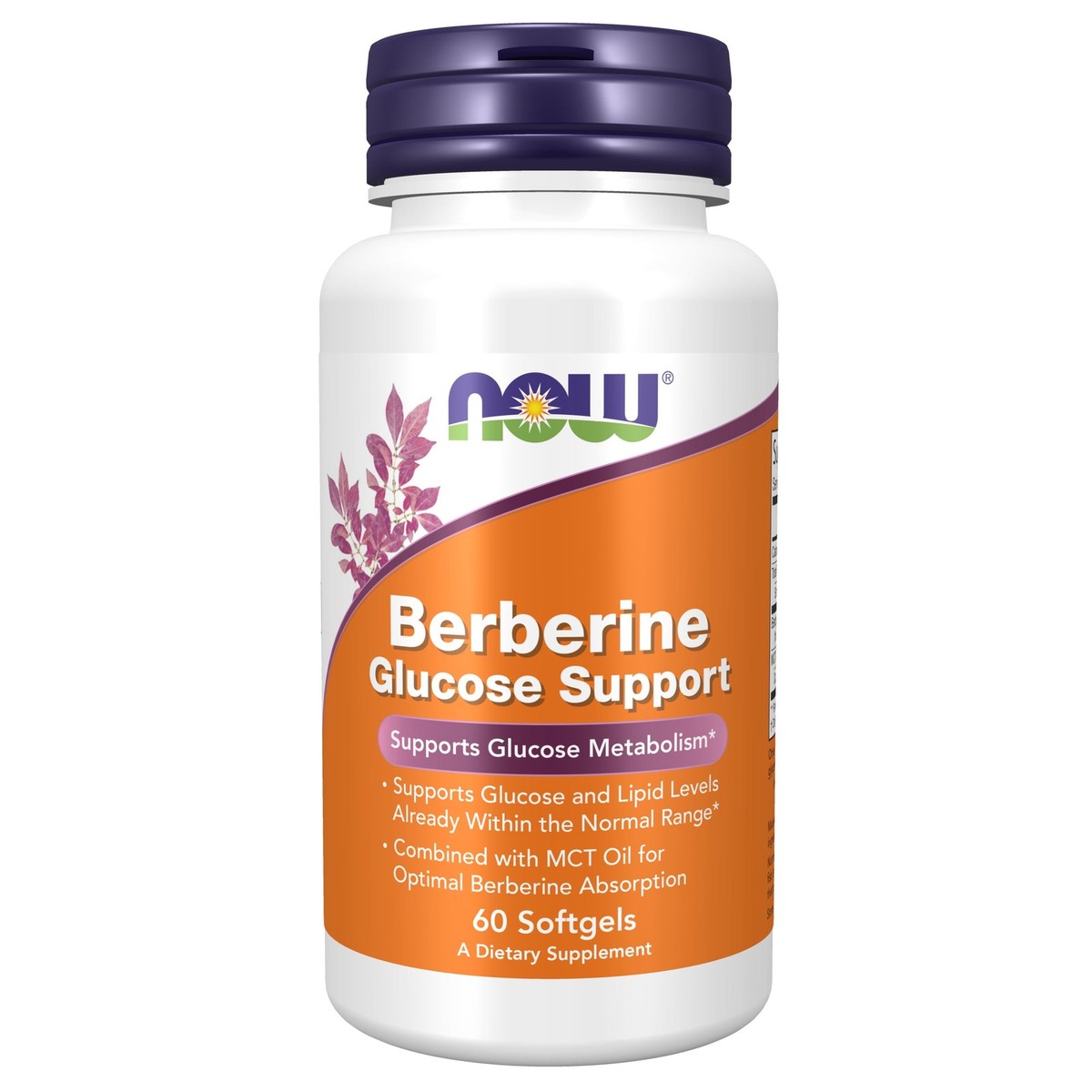 NOW Supplements, Berberine Glucose Support, Combined with MCT Oil, 60  Softgels | eBay