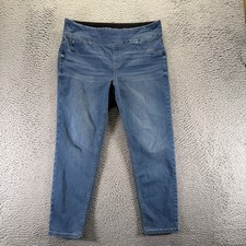 Laurie Felt Jeans Womens L Blue Rayon Denim A...