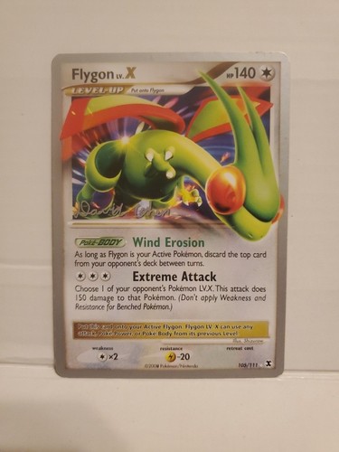 Flygon LV.X 105/111 2009 World Championship Deck Pokemon Card Gold Back