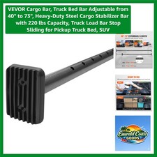 220 Lbs Capacity Cargo Bar - Adjustable 40 To 73 For Pickup Trucks And Suvs