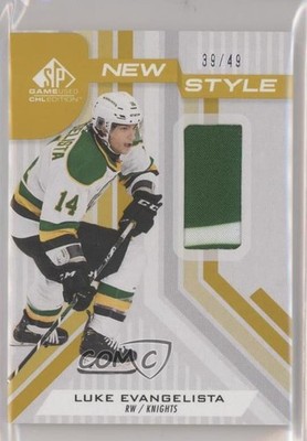 2021-22 SP Game Used CHL Edition New Style Gold 39/49 Luke Evangelista Patch 4z8