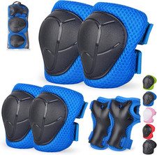 Kids/Youth Knee Pads and Elbow Pads Set with Wrist Guard 3 in 1 Kids Protective