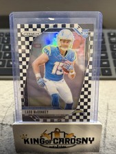 2024 Panini Prizm Ladd McConkey RC Black and White Checker Rookie #365 Chargers