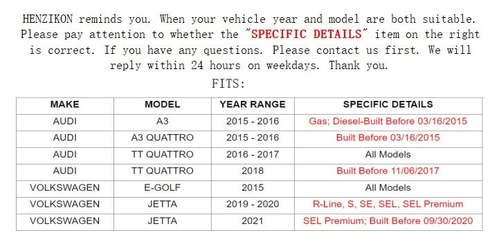 Pastillas de freno delanteras y traseras de cerámica para Audi A3 TT Quattro Volkswagen E-Golf Jetta Foto 2 de 4